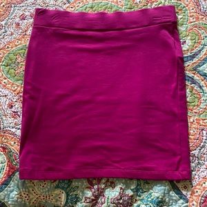 Magenta pencil skirt
